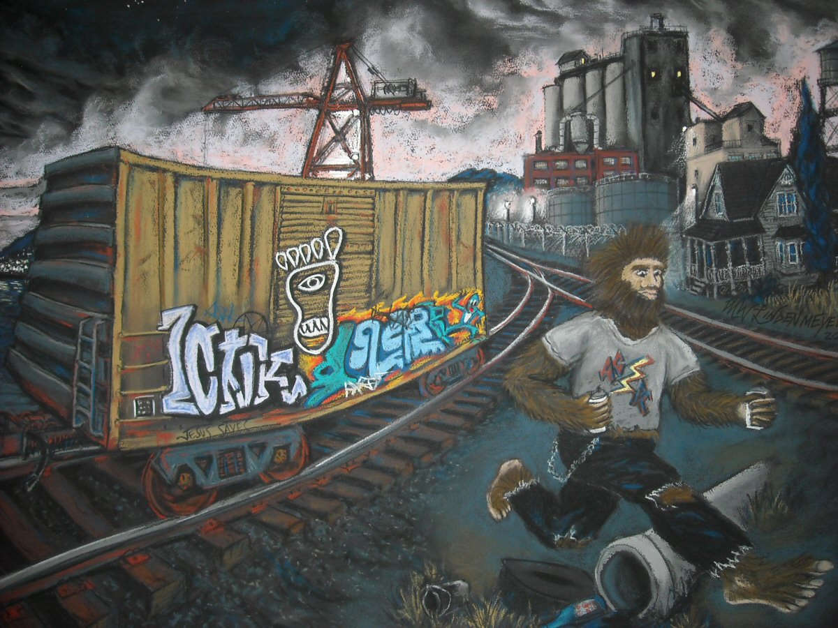 Bigfoot Art by Michael Lindenmeyer ©2004 All Rights Reserved